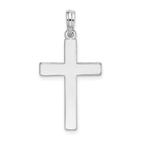 Sterling Silver Polished Flat Latin Cross Pendant