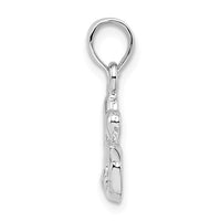 Sterling Silver Rhodium-plated Polished I Heart My Cat Pendant