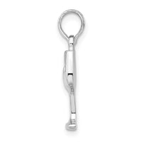 Sterling Silver Rhodium-plated Polished Wine Glass Pendant