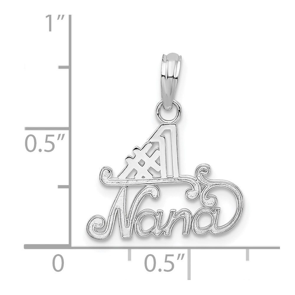 Sterling Silver Polished #1 NANA Pendant