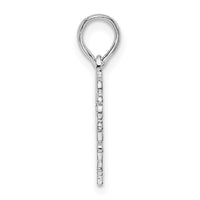 Sterling Silver Rhodium-plated Polished Lacey Edge Open Heart Pendant