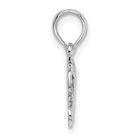 Sterling Silver Rhodium-plated Polished Praying Hands Pendant