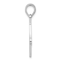 Sterling Silver Rhodium-plated Polished Cut-out Horse Head Pendant