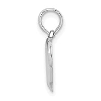 Sterling Silver Rhodium-plated Polished Small Teardrop Heart Pendant