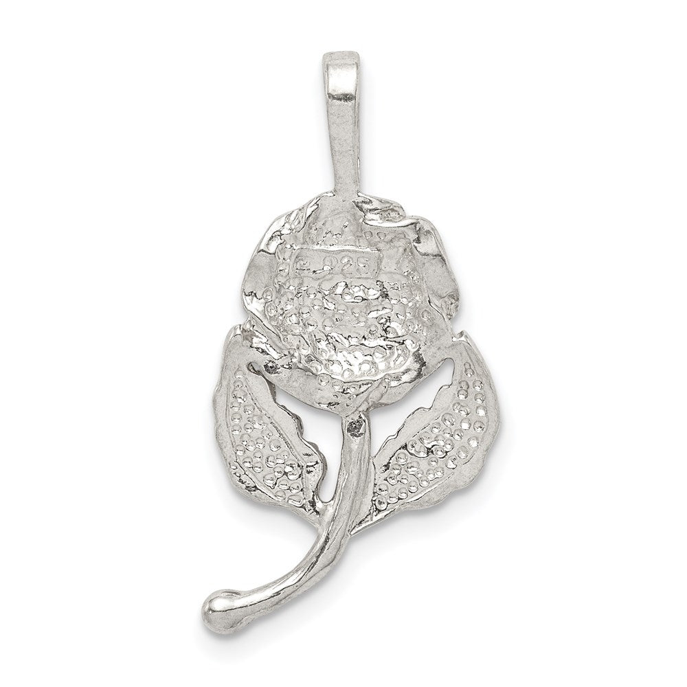 Sterling Silver Rose Pendant