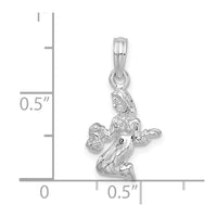 Sterling Silver Rhodium-plated Polished 3D Virgo Zodiac Pendant