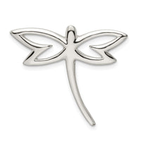 Sterling Silver Polished Dragonfly Chain Slide