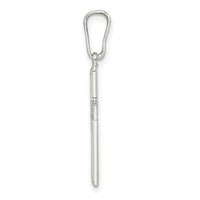 Sterling Silver Polished and Satin Center Latin Cross Pendant