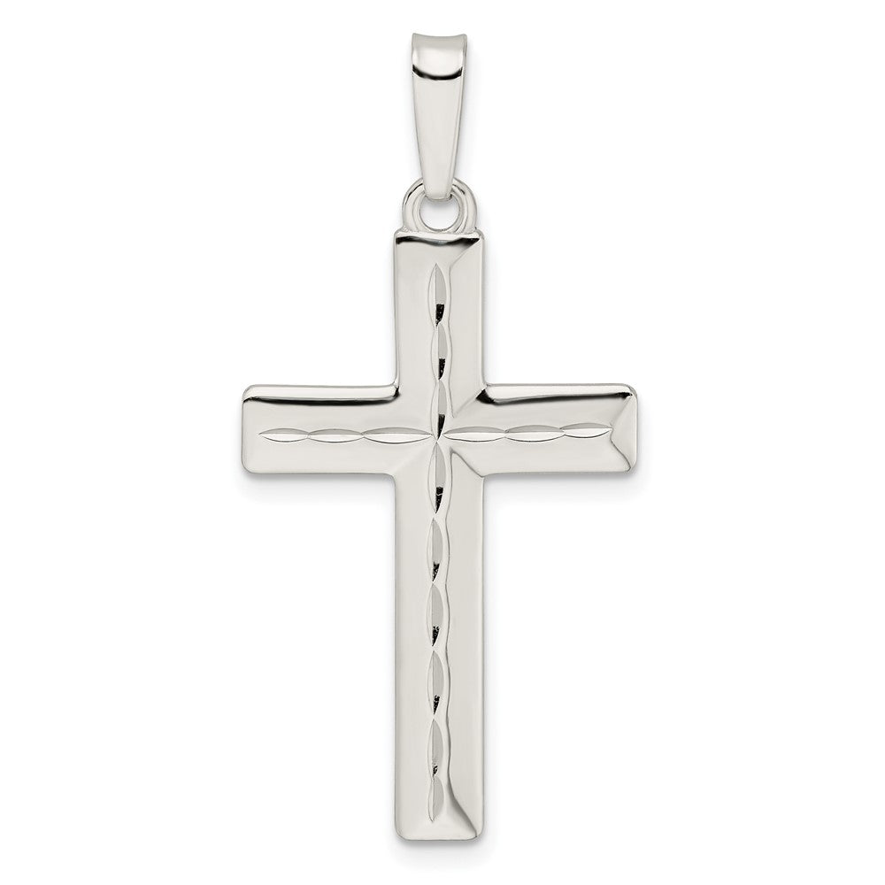 Sterling Silver Diamond-cut Latin Cross Pendant