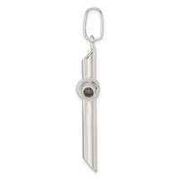 Sterling Silver Polished X Center Hollow Tube Cross Pendant
