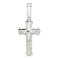 Sterling Silver Polished Crucifix Pendant