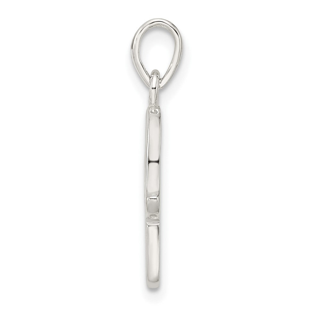 Sterling Silver Polished Chamseh w/Star of David Pendant