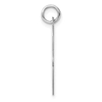 Large Sterling Silver Rhodium-plated Script Letter G Initial Charm