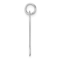 Large Sterling Silver Rhodium-plated Script Letter Z Initial Charm