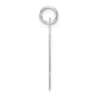 Large Sterling Silver Rhodium-plated Fancy Script Letter Q Initial Charm