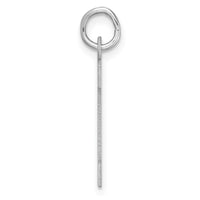 Large Sterling Silver Rhodium-plated Block Letter A Initial Charm
