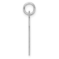 Large Sterling Silver Rhodium-plated Block Letter B Initial Charm
