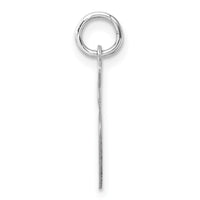 Small Sterling Silver Rhodium-plated Artisan Block Letter S Initial Charm