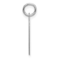 Small Sterling Silver Rhodium-plated Artisan Block Letter U Initial Charm