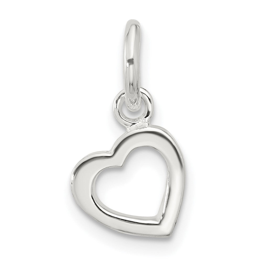 Sterling Silver Polished Open Heart Pendant