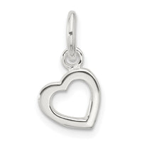 Sterling Silver Polished Open Heart Pendant
