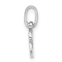 Sterling Silver Rhodium-plated Enameled Panda Charm Pendant