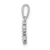Sterling Silver Rhodium-plated Polished CZ Snowflake Pendant