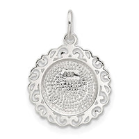 Sterling Silver E-coated Rose Charm