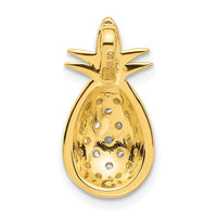 Pure Fire Sterling Silver Gold-plated CZ Pineapple Pendant
