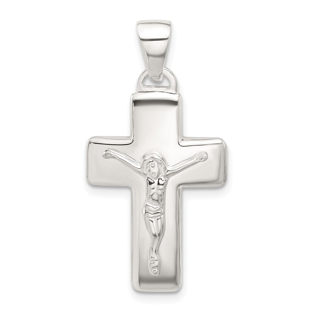 Sterling Silver Polished Crucifix Cross Pendant