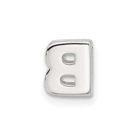 Sterling Silver E-coated Letter B Slide Charm