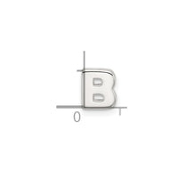 Sterling Silver E-coated Letter B Slide Charm