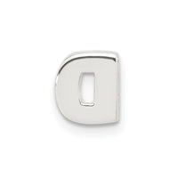 Sterling Silver E-coated Letter D Slide Charm