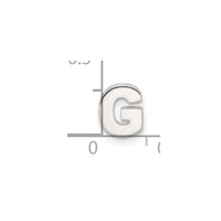 Sterling Silver E-coated Letter G Slide Charm