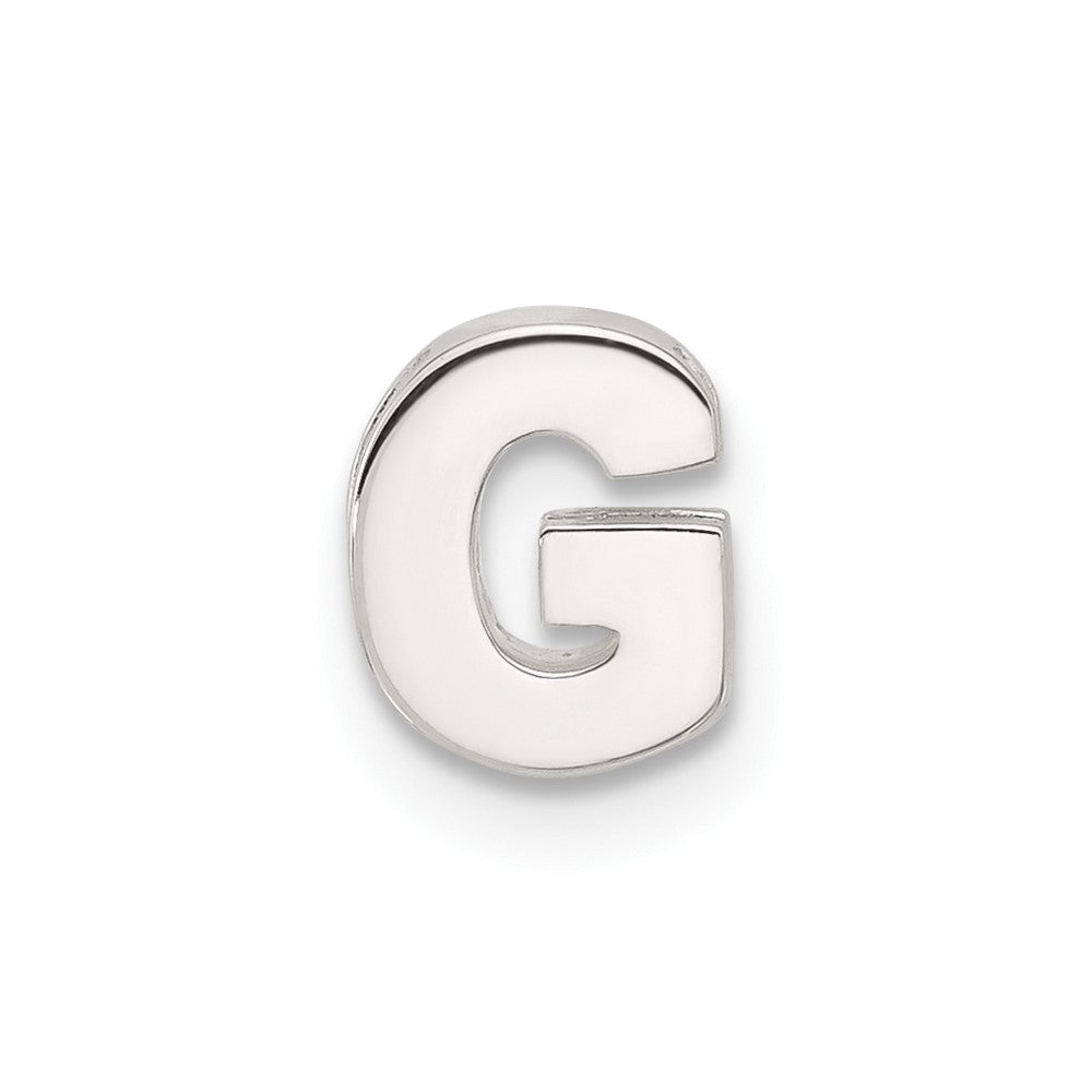 Sterling Silver E-coated Letter G Slide Charm
