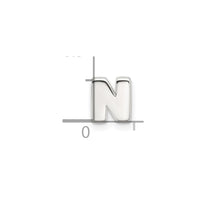 Sterling Silver E-coated Letter N Slide Charm