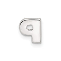 Sterling Silver E-coated Letter P Slide Charm