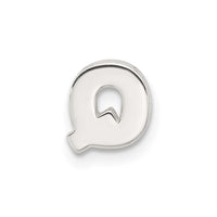 Sterling Silver E-coated Letter Q Slide Charm