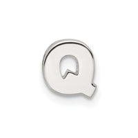 Sterling Silver E-coated Letter Q Slide Charm