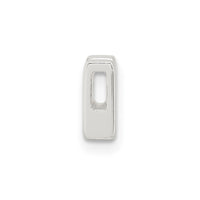 Sterling Silver E-coated Letter V Slide Charm