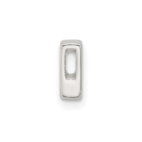 Sterling Silver E-coated Letter W Slide Charm