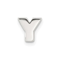Sterling Silver E-coated Letter Y Slide Charm
