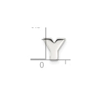 Sterling Silver E-coated Letter Y Slide Charm