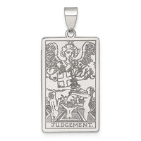 Sterling Silver Judgement Tarot Card Pendant