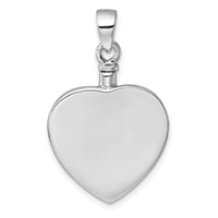 Sterling Silver RH-plt Polish Enamel Always in My Heart Ash Holder Pendant