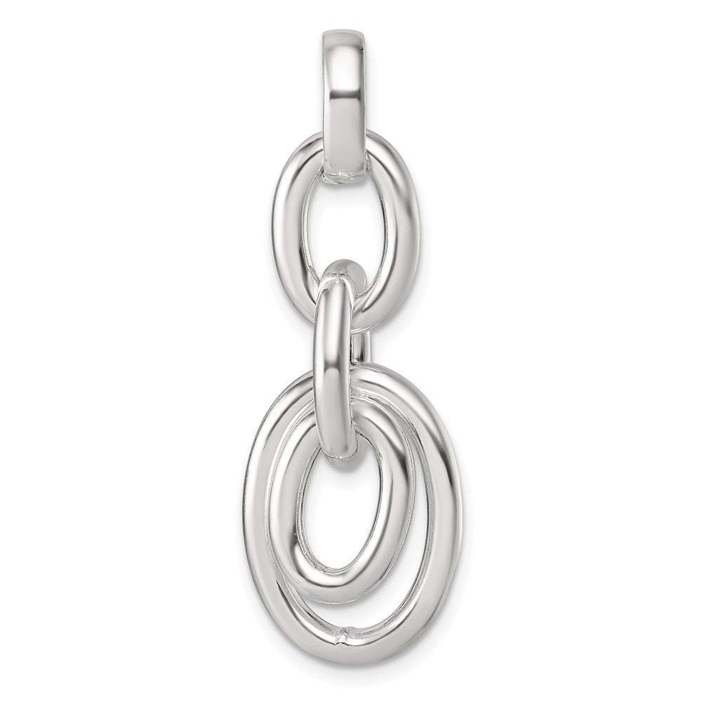 Sterling Silver Moveable Oval Links Pendant