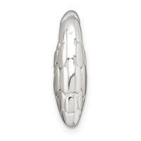 Sterling Silver Polished Pebbled Heart Chain Slide Pendant