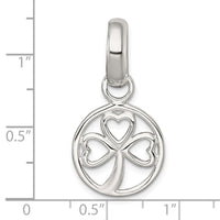 Sterling Silver Polished Clover Pendant