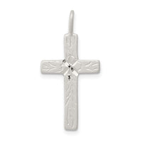 Sterling Silver Diamond-cut Cross Pendant