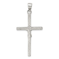 Sterling Silver Polished Crucifix Pendant